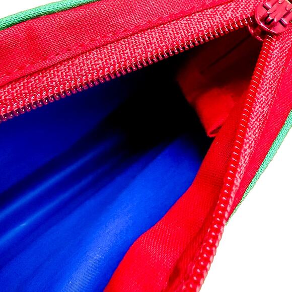 Handcrafted Multicolored Zippered Cardholder Purse Pouch Recycled Materials NWT - Picture 5 of 8